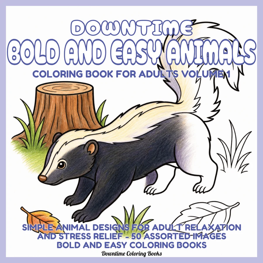 Cover of Bold and Easy Coloring Book for Adults - Animals Volume 1
