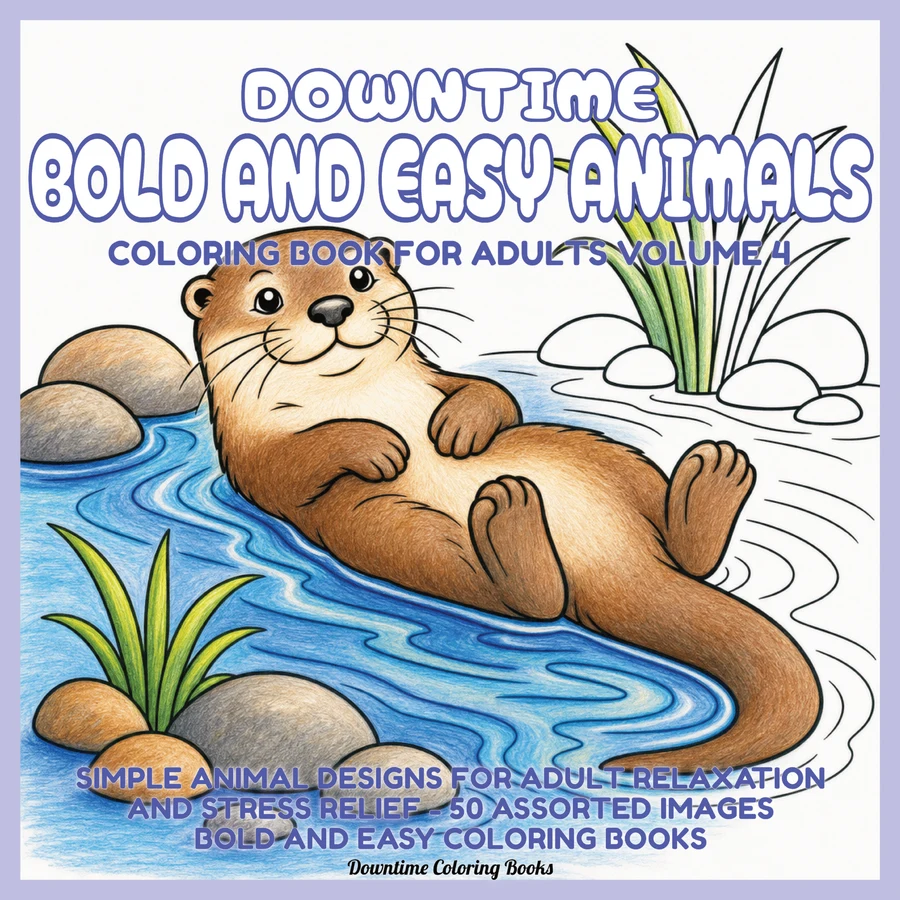 Cover of Bold and Easy Coloring Book for Adults - Animals Volume 4