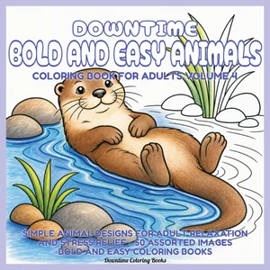 Cover of Bold and Easy Coloring Book for Adults - Animals Volume 4