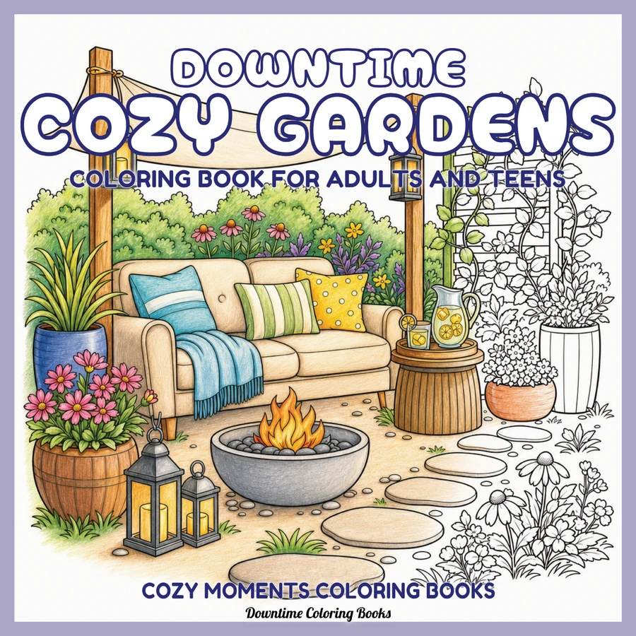 Cover of Downtime Cozy Gardens