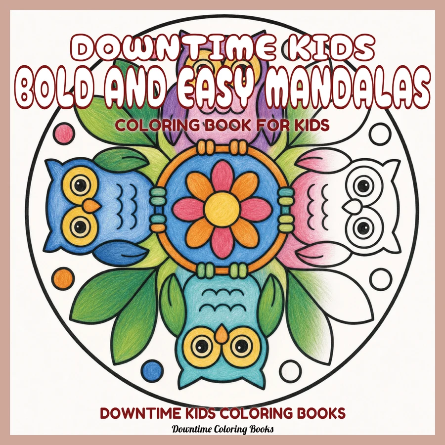 Cover of Downtime Kids Bold and Easy Mandalas