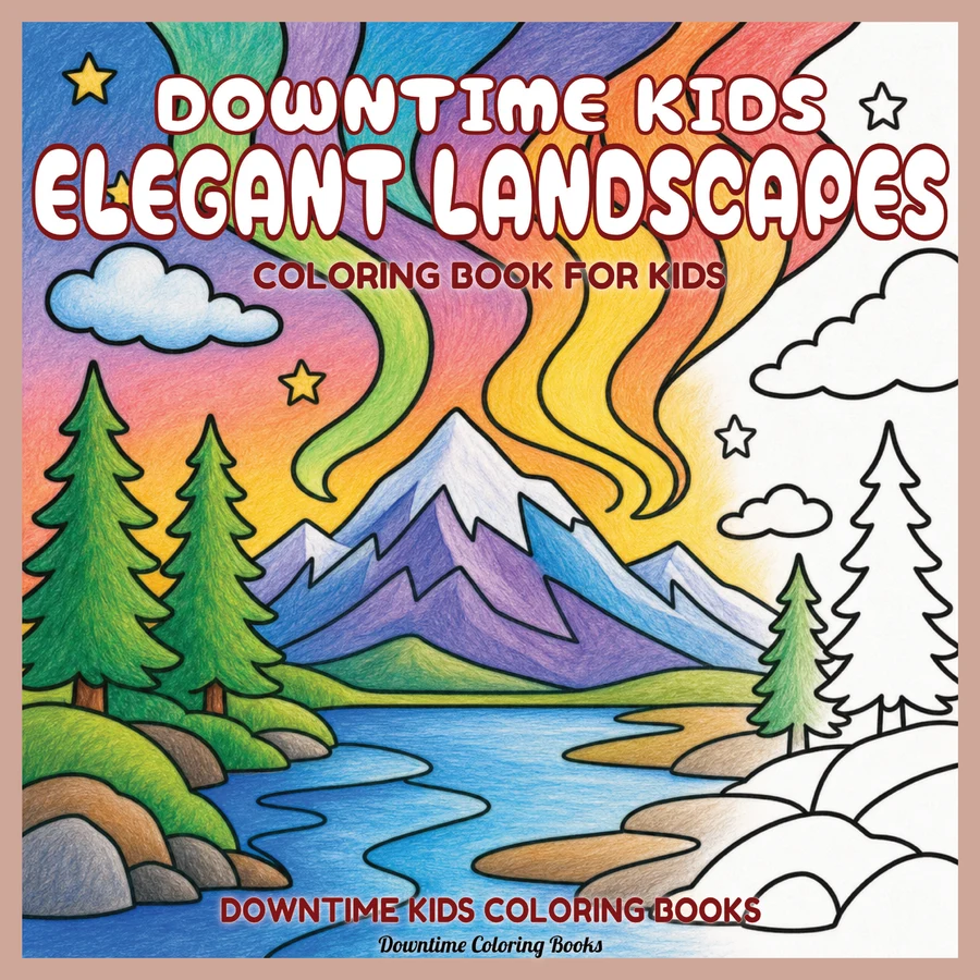 Cover of Downtime Kids Elegant Landscapes
